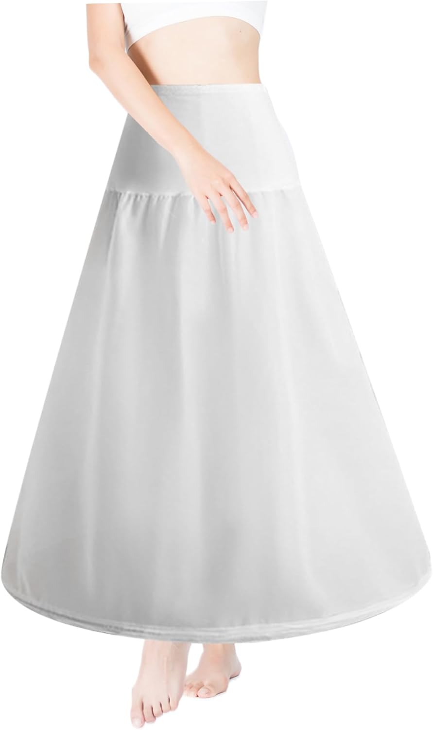 1pc Petticoat Skirt for Women Under Dress 37.4 Inch Crinoline Crinoline Skirt with Fitted Waist Short Petticoat for Wedding Evening Wedding Dress Wedding Gown.