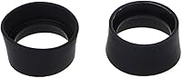 Vista 1 de 2 piezas de protección ocular de goma suave 1.142-1.181 in protectores de ojos copas cubiertas para oculares de microscopio binocular tapas negras.