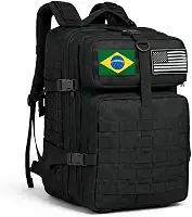 Mochila Tática Estilo Militar de 40 Litros com Bolsos Frontais e Compartimento para Notebook, Feita de Material Impermeável e Durável