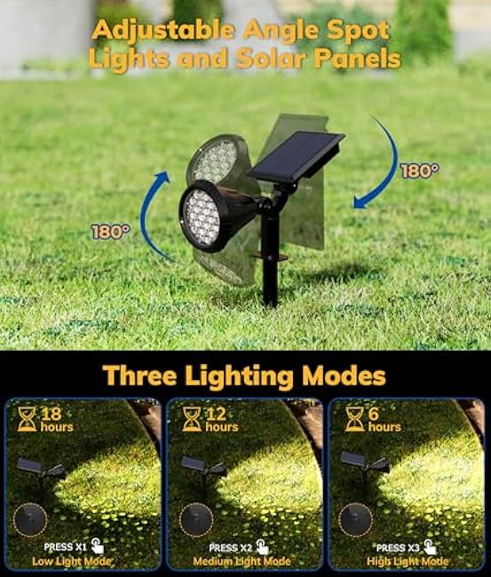 Solar Spot Lights Solar Spotlights 4 Pack Warm White