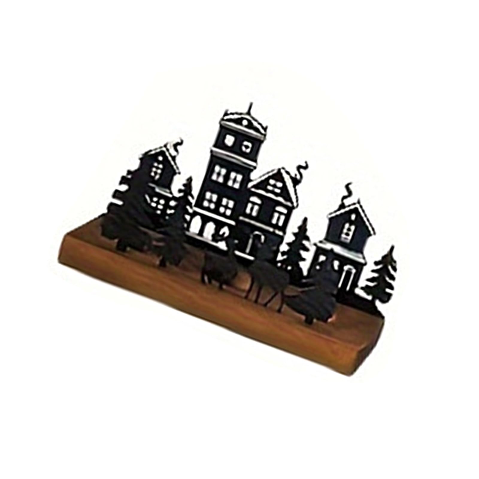 Mekalero Wood and Metal Christmas Holder, Tealight Compatible, Festive Table Ornament Tealight Holder