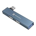 Portronics Mport Mino C USB Dock High Speed 3-Port USB 2.0, Aluminium Alloy Body, USB Type-C (Grey)