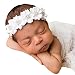 Miugle Baby Baptism Headbands Infant Toddler Christening Headbands Headdress