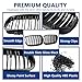 DEKEWEI X5 E70 Grill, Front Kidney Grille for 2007-2013 X5 Series E70 2008-2014 X6 Series E71(Double Slats Gloss Black Grills, 2pcs)