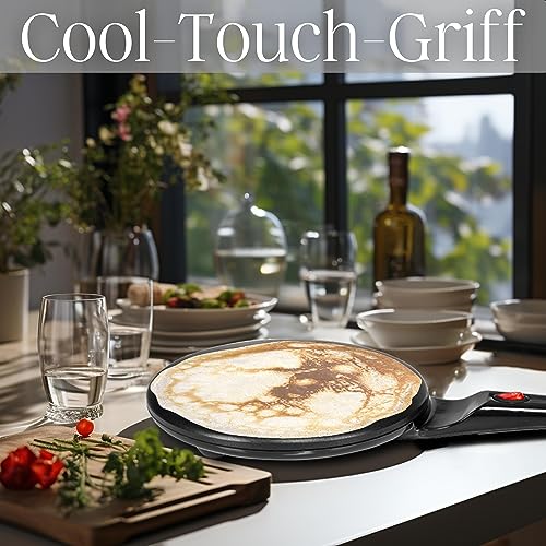 Crepes Maker | Cool-Touch-Griff | Antihaftbeschichtung | 20 cm Durchmesser | Creperie | Crepes Maschine | Crepesmaker | Galettes | Crepes Pfanne | 700 Watt – Bild 6
