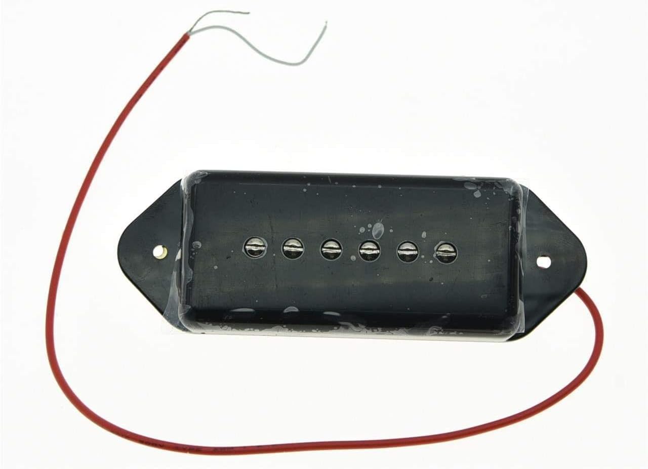 Black P90 High Power Sound Neck Bridge Dogear Pickup Soapbar Pickups Set