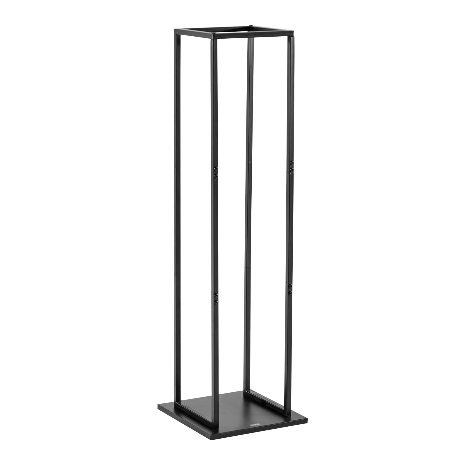 VEVOR Estante de Leña 33 x 32 x 112 cm Soporte de Metal para Leñas Carga de 45,4 kg Leñero de Acero con Recubrimiento en Polvo Resistente para Chimenea, para Interiores, Salas de Estar, Negro