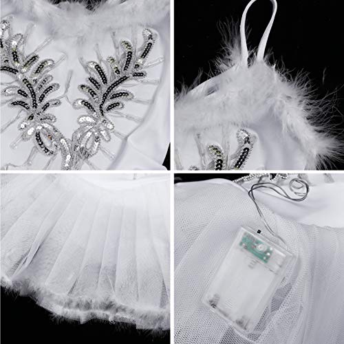 Tutu Luminoso Short Feminino Tutu De Balé Feminino Traje De Dança Cisne Dança Do Lago Cisnes Dança D