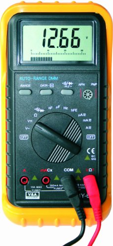 Preisvergleich Produktbild KUNZER MY68 Digitales Multimeter - Batteriebetriebenes 9V Handmessgerät mit automatischer Messbereichseinstellung