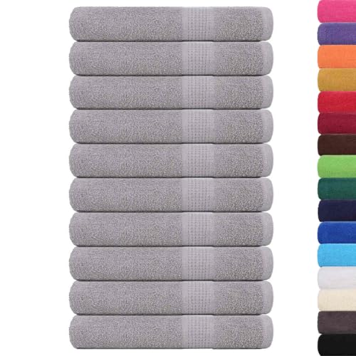 Genérico Toallas de Sauna FROGN 10 uds Gris 80x200 cm 360 g/m²,Casa y jardín,Ropa de casa,Toallas-136841