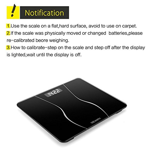 Triomph Smart Digital Body Weight Bathroom Scale With Backlit Shine Through Display, 400 Lbs Capacity And Accurate Weight Measurements (Black) #TOP5
