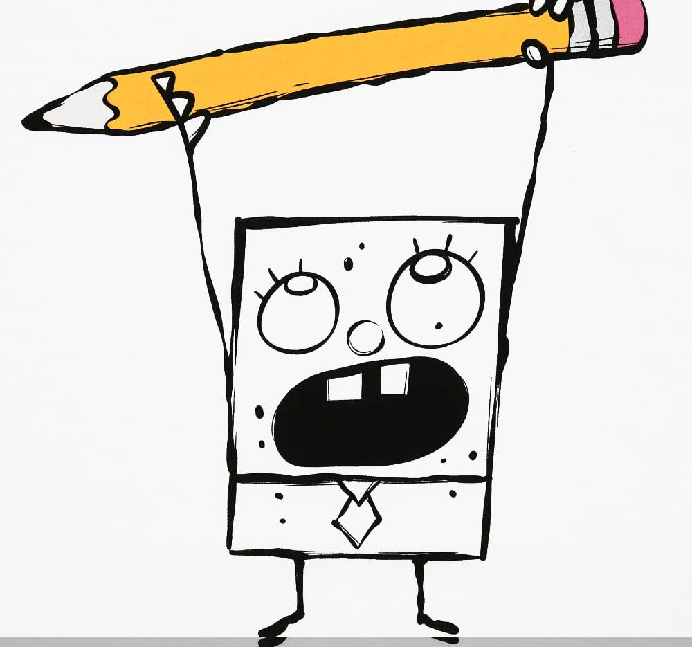 Máscara De Látex Playera Hombre Trazo Bob Esponja Frankentrazo TallaEG