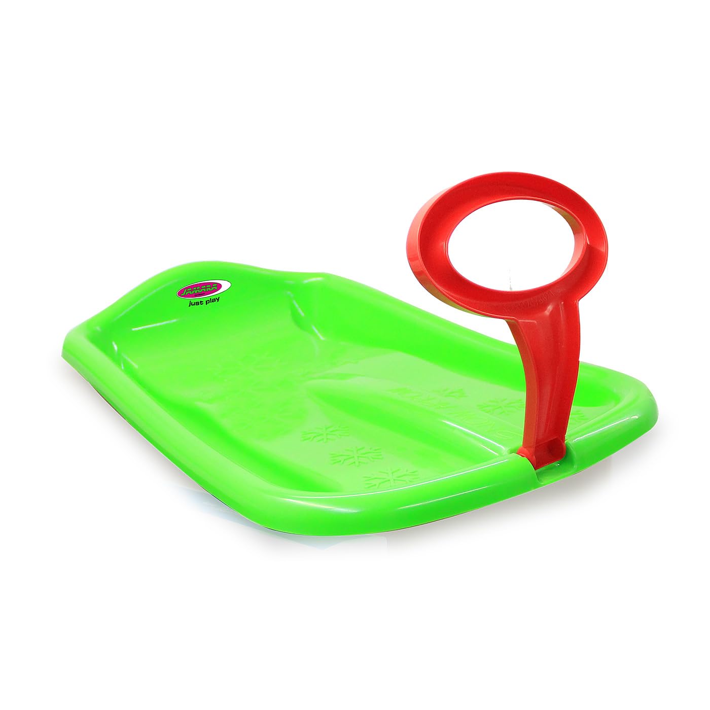 JAMARA 461132 Snow Play Bob Arrow 74 cm, manico in plastica, peso massimo: 50 kg, design aerodinamico, verde