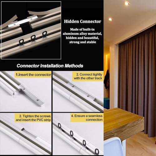 Riel de techo de 160 cm para decoración moderna en ventanas de dormitorios 8