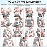 Baby Carrier with Baby Hip Seat Carrier, Ergonomic Toddler Carriers Backpack with Night Reflector Strip, Adjustable Front and Back Carry for Newborn 0-45 Months up to 55 lbs, Baby Gifts - Image 4