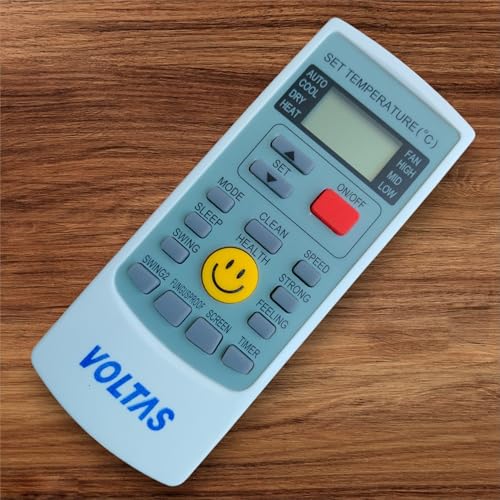 Image of Sanavya AC Remote Control - Compatible Replacement for Split & Window Air Conditioners - Replicates Genuine Remote Functions (Voltas Ac Remote 45A Smile)
