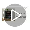 Image of ALOXE DIY Foldable Shoe Rack | 4 Layer Plastic Shoes Rack with Door Cover | Multipurpose Stand for Home & Entryway (Black)