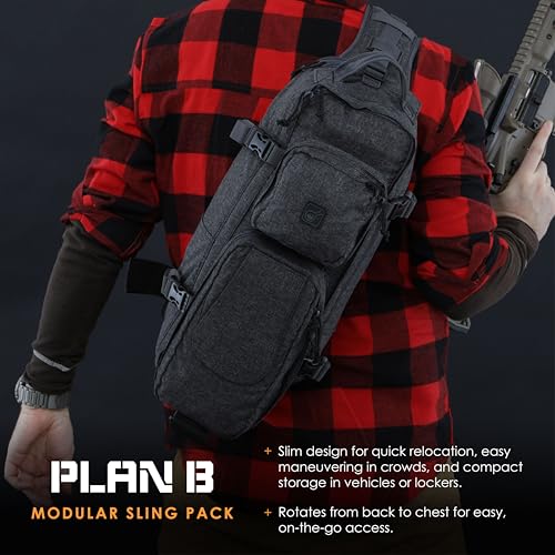 Grayman(TM) Plan-B Light Go-Bag Sling Pack by Hazard 4(R) - Gray , Large - Thumbnail 5