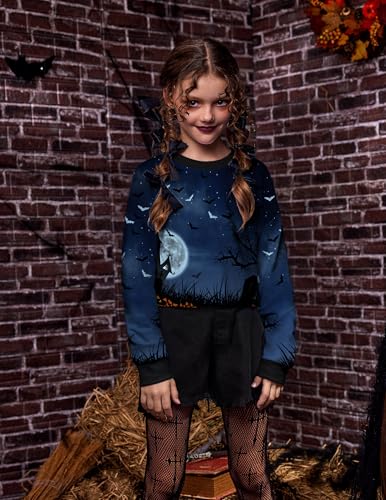 Image of Arshiner Girls Crop Tops Kids Long Sleeve Pullover Sweatshirts Girls Cropped Crewneck Sweatshirt for Teen Girl