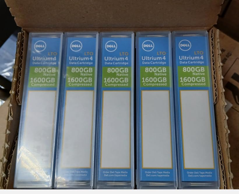 Dell LTO-4 Tape 341-4641 Ultrium-4 800GB/1.6TB Data Cartridge Tape (5 PK)