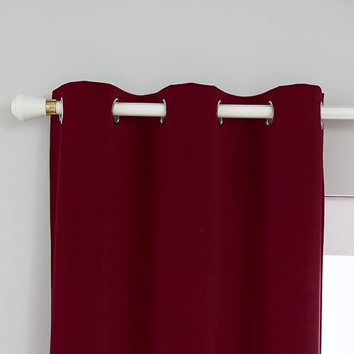 Miniatura 3 de PLEASANT BOULEVARD Cortinas 100% opacas 2 paneles Elegantes cortinas con aislamiento térmico para dormitorio, sala de estar, ventana grande, estilo