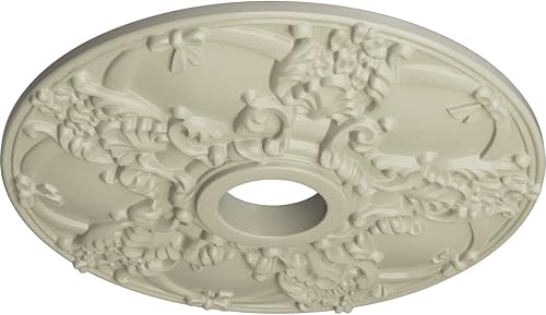 Vista 86 de Ekena Millwork CM18NOPOS Medallón de techo Norwich, 45.72cmOD x 8.97cmID x 1 3/8"P, pintado a mano cobre pulido