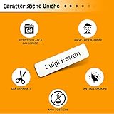 Etiquetas para ropa niños - 100 etiquetas termoadhesivas personalizadas para ropa - Ideal para escuela, guardería, Sport. Fáciles de colocar (planchar) y resistente!