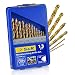 Produktbild S&R Metallbohrer-Set 13-tlg. Bohrerset HSS-G, Präzisions- und Hochleistungsbohrer für Edelstahl, Gusseisen und Eisen, Größe 1-10mm, Titanbeschichtet mit konischem Oberflächenschliff