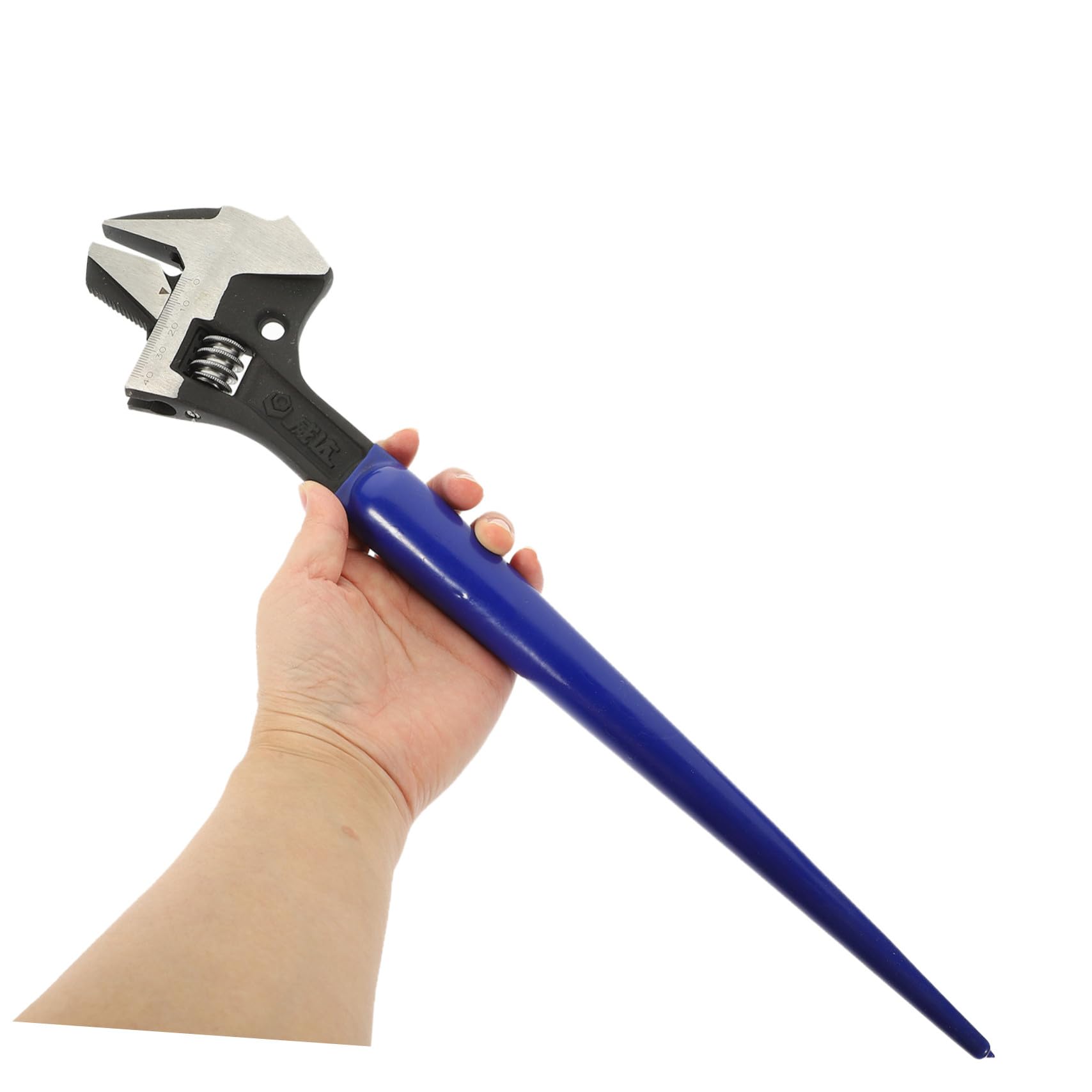 Angoily Clé à Molette Robuste 12 Pouces avec Tête de Marteau et Manche Effilé en Acier Noir pour Travaux Lourds et Usage Professionnel