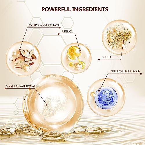 Yargkos 60 Pcs 24K Gold Under Eye Patches, 30 Pairs Undereye Mask for Dark Circles Puffy Eyes Treatment, Collagen Gel Pads Hydrating for Eye Bags Puffiness Wrinkle, Women Men Beauty Skin Care Products