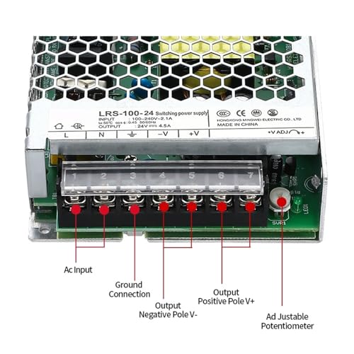 Alimentation CC 100W 24V à sortie simple et interrupteur intégré - 4