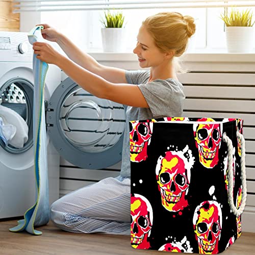 Panier à linge durable style gothique punk et tête de mort - 7