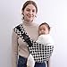 Lujifo Baby Sling Carrier, Lightweight Portable Baby Carrier for Toddlers, Toddler Sling Carrier with Adjustable Front & Back Shoulder Straps – Fits Babies 6 to 48 Months (Ebony Check)