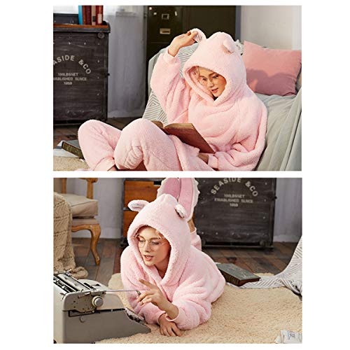 Pyjama rose à capuche idéal pour les journées cocooning à la maison - 7