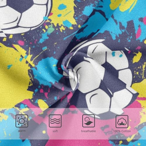 Wusikd Soccer Balls Boys' Underwear Cotton Splashes Boys Briefs Soft Toddler Underwear 2T3