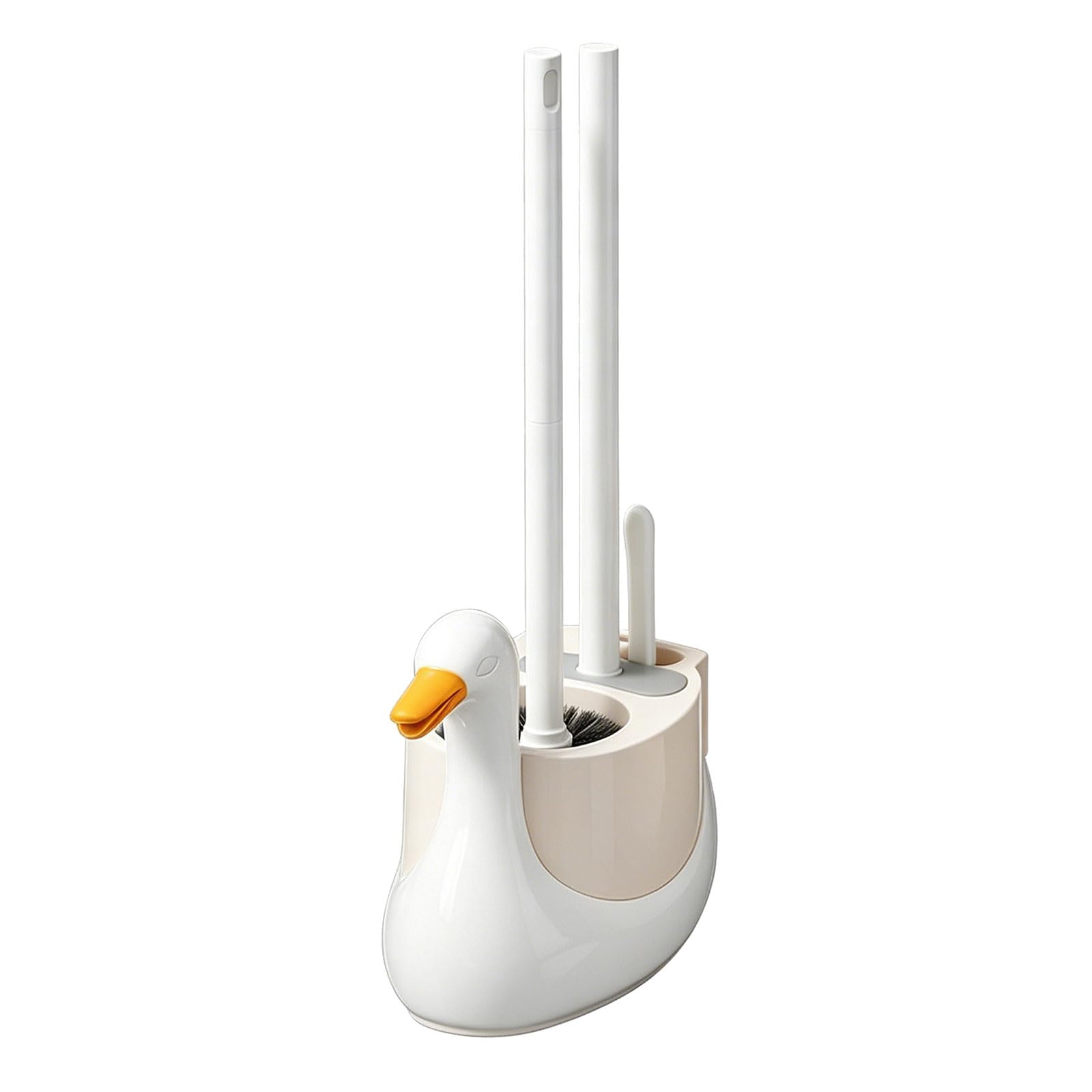 Toilet Brush Holder Wall Mount Compact, Space Saving Set for Bathroom Organization Creative Toilet Brush and Holder Set