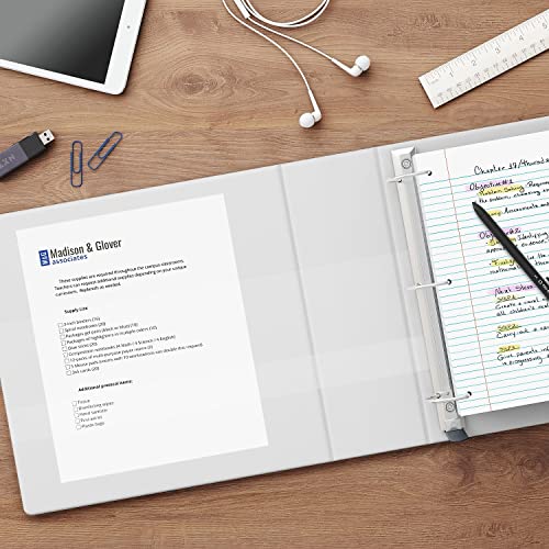 Staples 82684 Heavy Duty 1 1/2-Inch 3-Ring View Binder White (24677) #TOP4