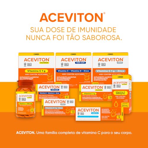 Aceviton Vitamina C e Zinco 30 Comprimidos Efervescentes