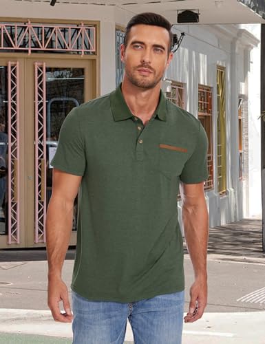 Camisa polo masculina casual clássica botão básico manga curta camiseta cor sólida golfe tops estilo