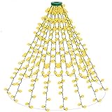 HATMIG Christbaumbeleuchtung, Timerfunktion 400LEDs 2m 16 Stränge 8 Leuchtmodi LED Lichterkette Weihnachtsbaum Wasserdicht Christbaumbeleuchtung mit Ring für Innen Außen - Warmweiß