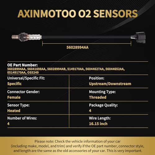 Sensor de Oxígeno O2 4 Piezas para Jeep y Dodge miniatura 2