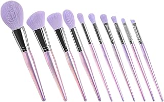 10pcs Amethyst Makeup Brush Set with Soft Bri...