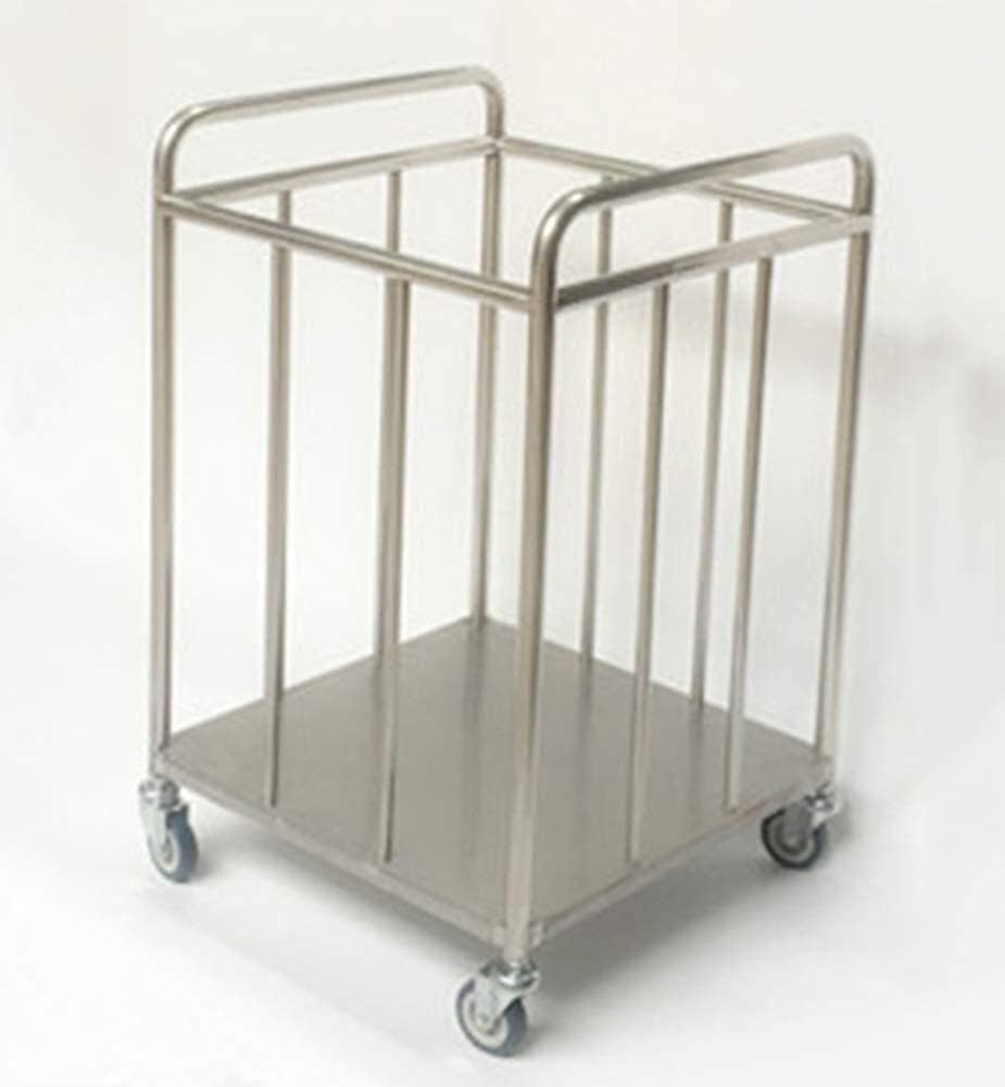 Rollender Wäschekorb aus Edelstahl mit wasserdichter Tasche, kommerzieller Wäschekorb auf Rädern für Krankenhaus, Hotel, Pflegeheim und Haushaltswaschen-Organisation