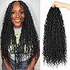 LMZIM 24 inch Goddess Locs Crochet Hair 8 Packs Faux Locs Crochet Hair for Black Women Pre Looped River Locs Crochet Hair with Curly Ends #2