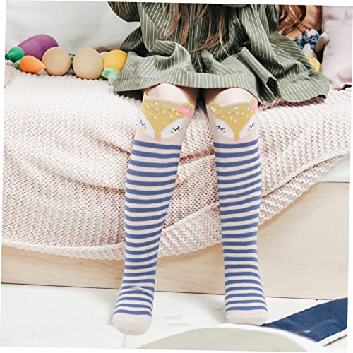 1pair Girls Socks Fun Animal Patterns Cotton Mid Calf Boot Stockings for Boys and Girls Comfortable Warm for and Outdoor Activities2