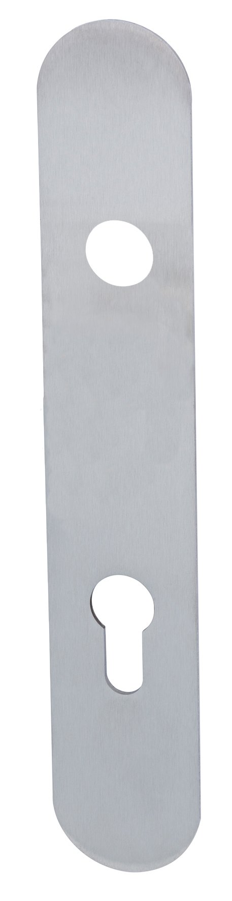 Garniture de porte d'entrée pZ 72 mm Alpertec en acier inoxydable plat