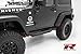 Razer Auto Black Textured Body Side Armor Rocker Guard Rock Sliders 1 Pair w/Step 2 Door Tube Running Boards (Black) for 07-17 Jeep Wrangler JK