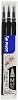 Pilot Frixion Ball Pen Backup 0.7 Black 3-Piece BLS