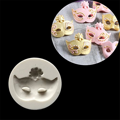 2 Pcs Masquerade Mask Silicone Fondant mold Chocolate Molds for Cake decorating, Sugarcraft, Resin, Polymer Clay,etc