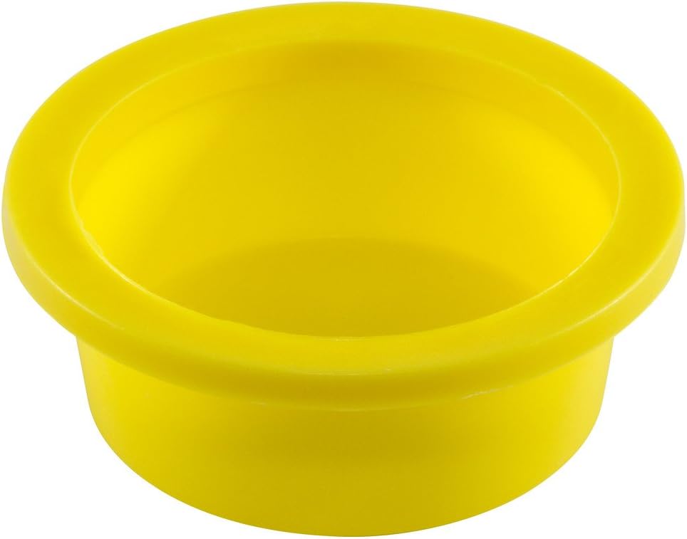 CaplugsZWF251AO1 Plastic Tapered Cap and Plug with Wide Thick Flange WW-WF-25, PE-LD, Cap OD 1.115" Plug ID 1.314", Yellow (Pack of 30)